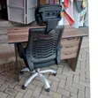 Executive 1M Office Desk with Chair (No Headrest) - 2