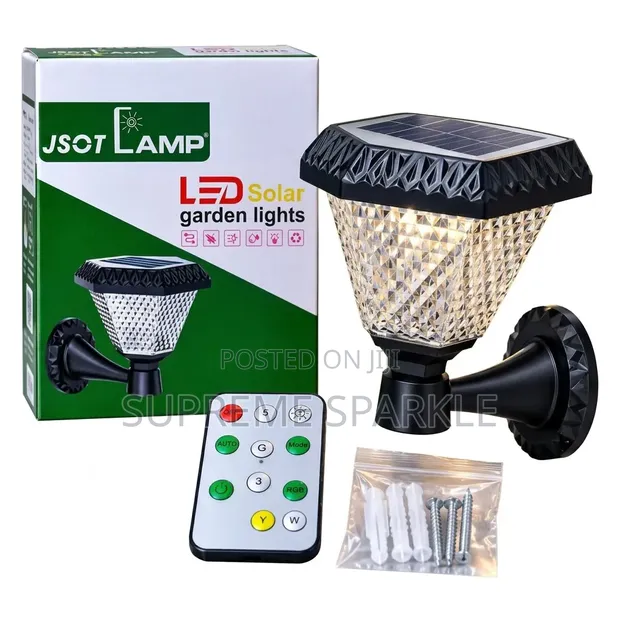 JSOT Solar Garden Wall Light RGB Remote ya Nje - 1