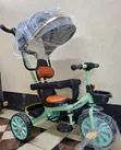 Musical Leather Tricycle with Protective Bar - 2