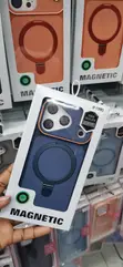 Blue and Orange Magnetic Silicone Case for iPhone 17 Pro - 2