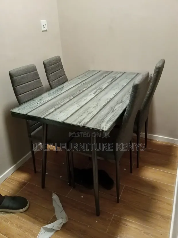 Modern Dining Table with 4 Chairs - 1