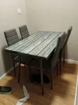 Modern Dining Table with 4 Chairs - 2
