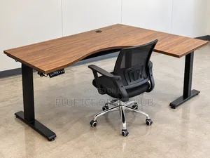 Meza ya Kazi ya L-Shape Ergonomic inayoweza Kurekebishwa Urefu