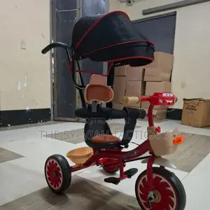 Baiskeli ya Watoto ya ALEX Mpya yenye paa, Muziki, Kizuizi cha Usalama