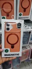 Kesi ya Orange Matte yenye Magnetic Ring Stand kwa iPhone 17 - 1