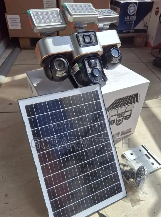 Kamera ya V380 4G Triple Lens Solar PTZ - 1