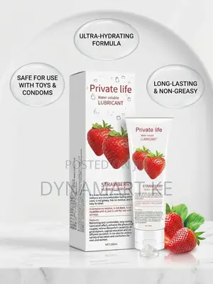 Private Life Strawberry Water-Based Lubricant with Hyaluronic Acid