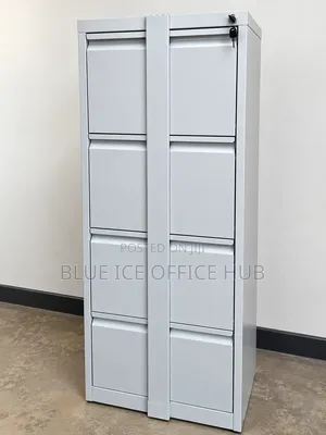 4 Door Steel Filing Cabinet - Lockable Office Document Storage