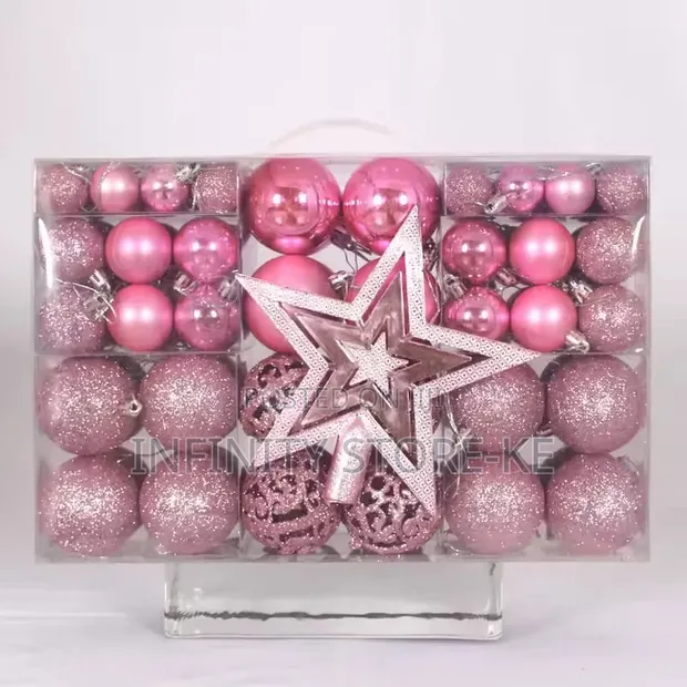 100 Pcs Christmas Tree Decor Balls Set - 1