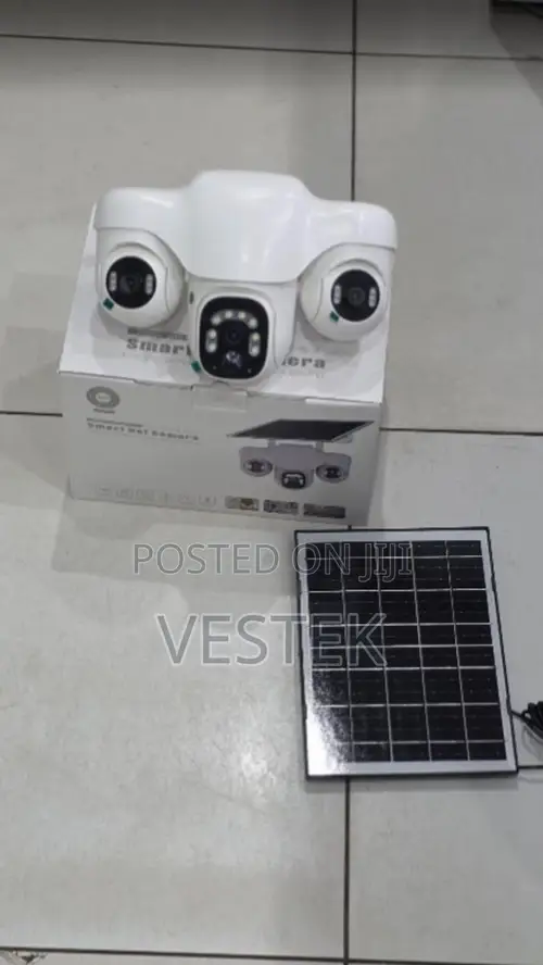 V380 Pro WiFi Triple Lens PTZ Kamera ya Usalama ya Nje ya Solar - 1