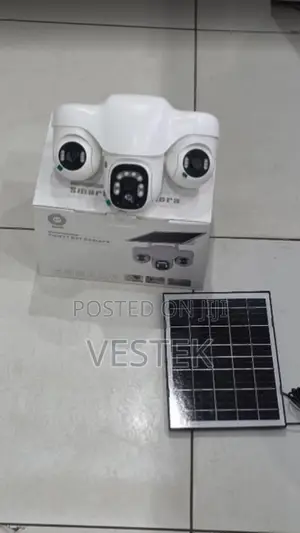 V380 Pro WiFi Triple Lens PTZ Outdoor Solar Security Camera