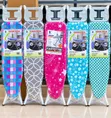 Metallic Foldable Ironing Board with Patterned Cover - 1