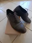 Men's Brown Leather Oxford Shoes - Size 42 - 4