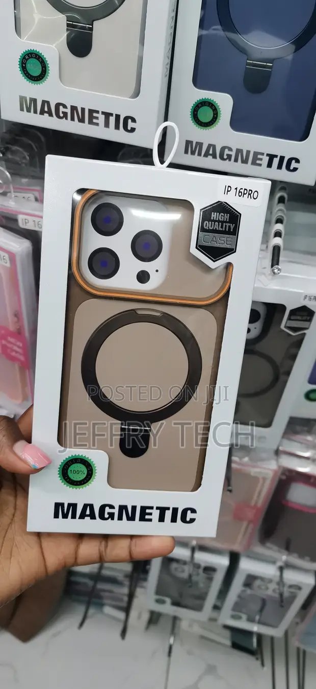 iPhone 16 Pro Magnetic Case with MagSafe Ring Stand - 1