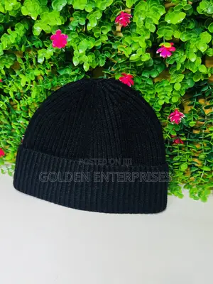 Classic Folded Cuff Beanie - Kofia Nyeusi ya Unisex