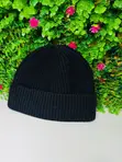 Classic Folded Cuff Beanie - Kofia Nyeusi ya Unisex - 1