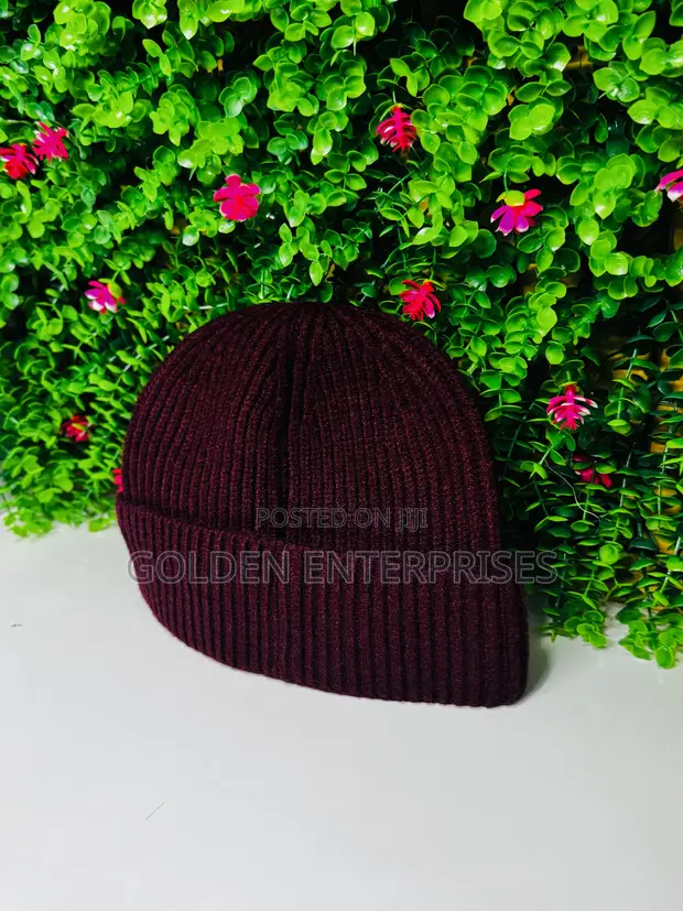 Kofia ya Maroon Fashion Knit Beanie - Kofia ya Joto ya Baridi - 1