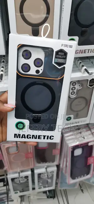 Dual-Tone Matte MagSafe Case for iPhone 15 Pro Max with Ring Stand