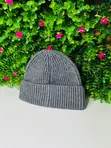 Stylish Plain Knit Beanie Hat - Soft Warm Fold-Over Cuff - 1