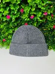 Stylish Plain Knit Beanie Hat - Soft Warm Fold-Over Cuff - 2