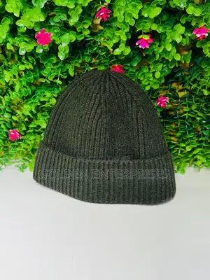 Green Ribbed Knit Beanie Hat - Unisex Casual Winter Hat