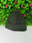Green Ribbed Knit Beanie Hat - Unisex Casual Winter Hat - 2