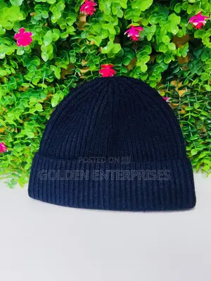 Navy Blue Trendy Urban Knit Beanie Cap