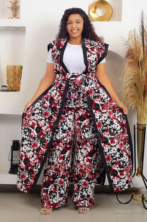 Nguo za Ankara Palazzo na Kimono - 1