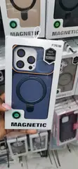 Magnetic Kickstand Case for iPhone 15 Pro Max - Blue - 1