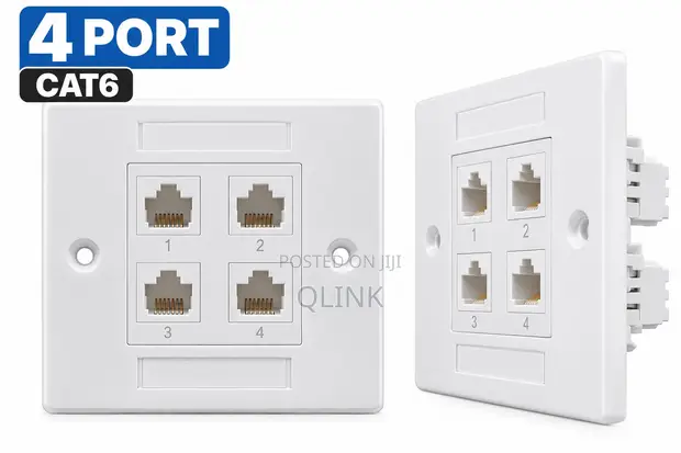 Giganet 4 Port CAT6 Faceplate - 1
