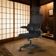 Kiti cha Ofisi cha Orthopedic Nyeusi chenye Armrests Zinazofunguka - 5