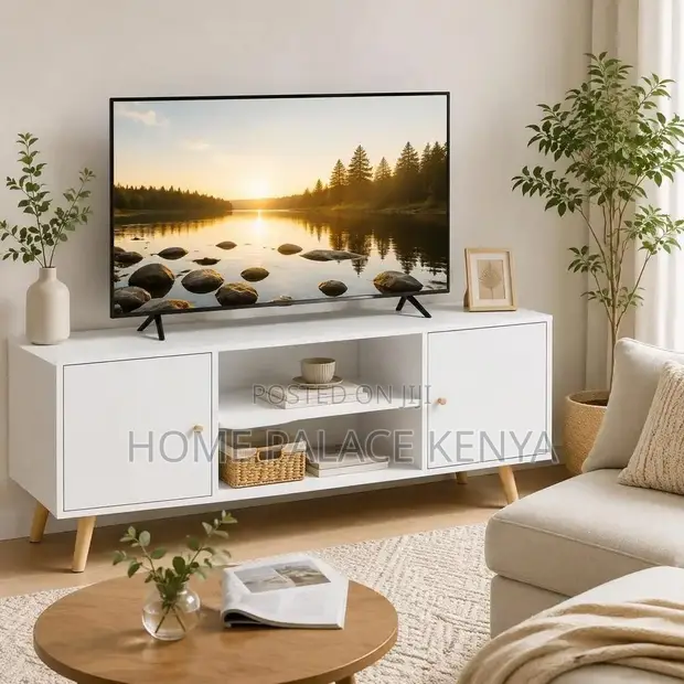 Kikasha cha TV cha Mbao chenye Kudumu kwa Sebule ya Kisasa - 1
