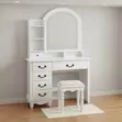 Dressing Room Lux Vanity Set with Sliding Mirrors - 1