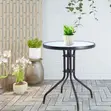 Meza ya Kisasa ya Kula ya Patio - Nyeusi - 3