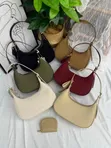 Chris Bella Shoulder Bag - Muundo wa Canvas - 1