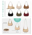 Chris Bella Shoulder Bag - Muundo wa Canvas - 2
