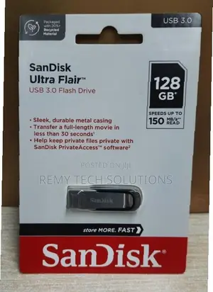 SanDisk Ultra Flair 128GB USB 3.0 Flash Drive
