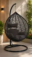 Kiti cha Hammock cha Kipekee cha Kupepea kwa Nje - 3