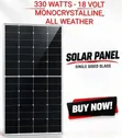 330W 18V Monocrystalline Solar Panels - Zote za Hali ya Hewa - 1
