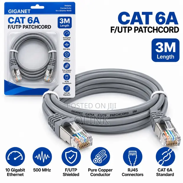 Giganet Cat6a U/UTP 3m Patchcord - 1