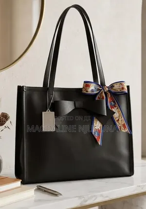 Ladies Genuine Leather Bow Handbag