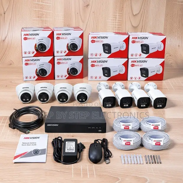 Hikvision 8-Channel 1080p CCTV Camera Kit with Voice Recording - 1