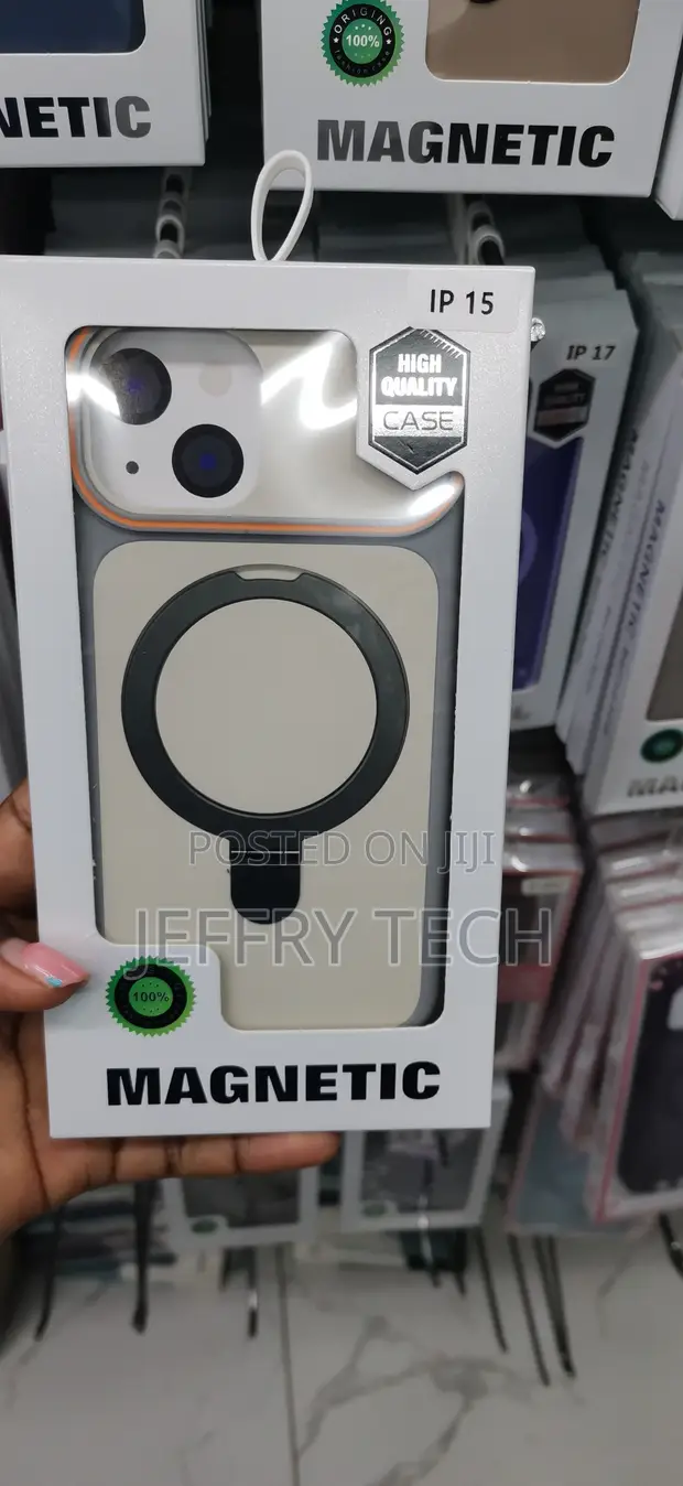 iPhone 15 Magnetic Case with Ring & Camera Protection - 1