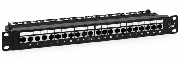 Giganet GN-C6-PP-24 Category 6 UTP 19" 24 Port Patch Panel - 1