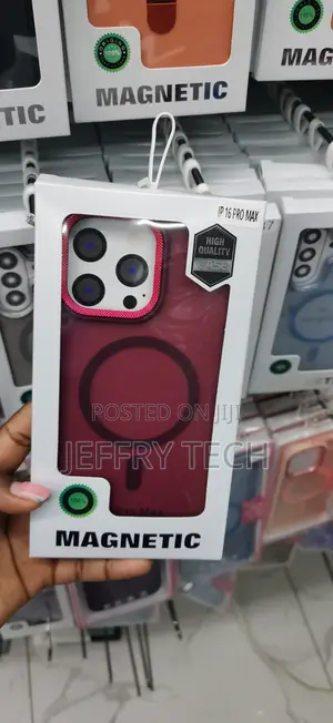Burgundy Magnetic Case for iPhone 16 Pro Max with MagSafe