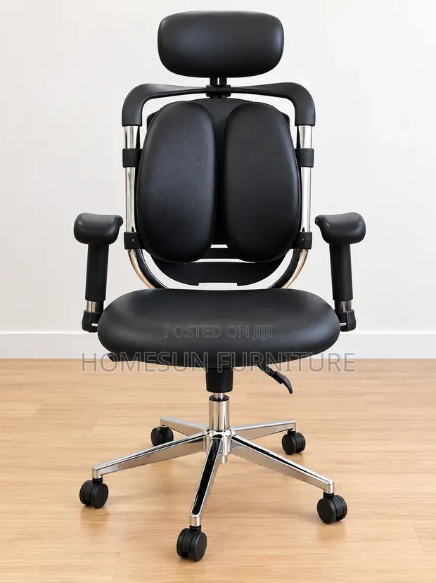 Kiti cha Ofisi cha Ergonomic chenye Headrest na Msaada wa Lumbar - 1