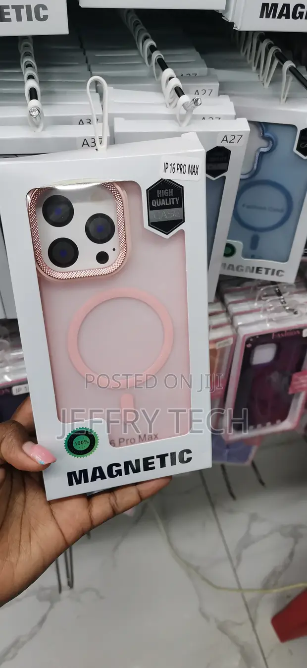 Pink MagSafe Case for iPhone 16 Pro Max with Magnetic Ring - 1