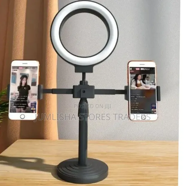 Stand Mbili na Ring Light ya Inch 6 - 1