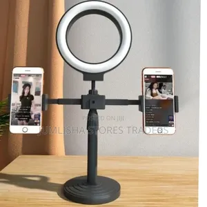 Double Stand Holder with 6-Inch Ring Light