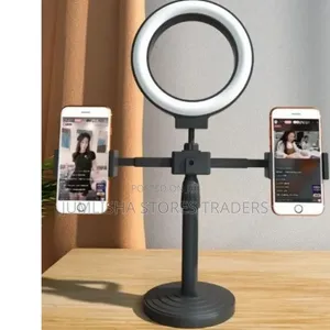 Double Stand Holder with 6-Inch Ring Light